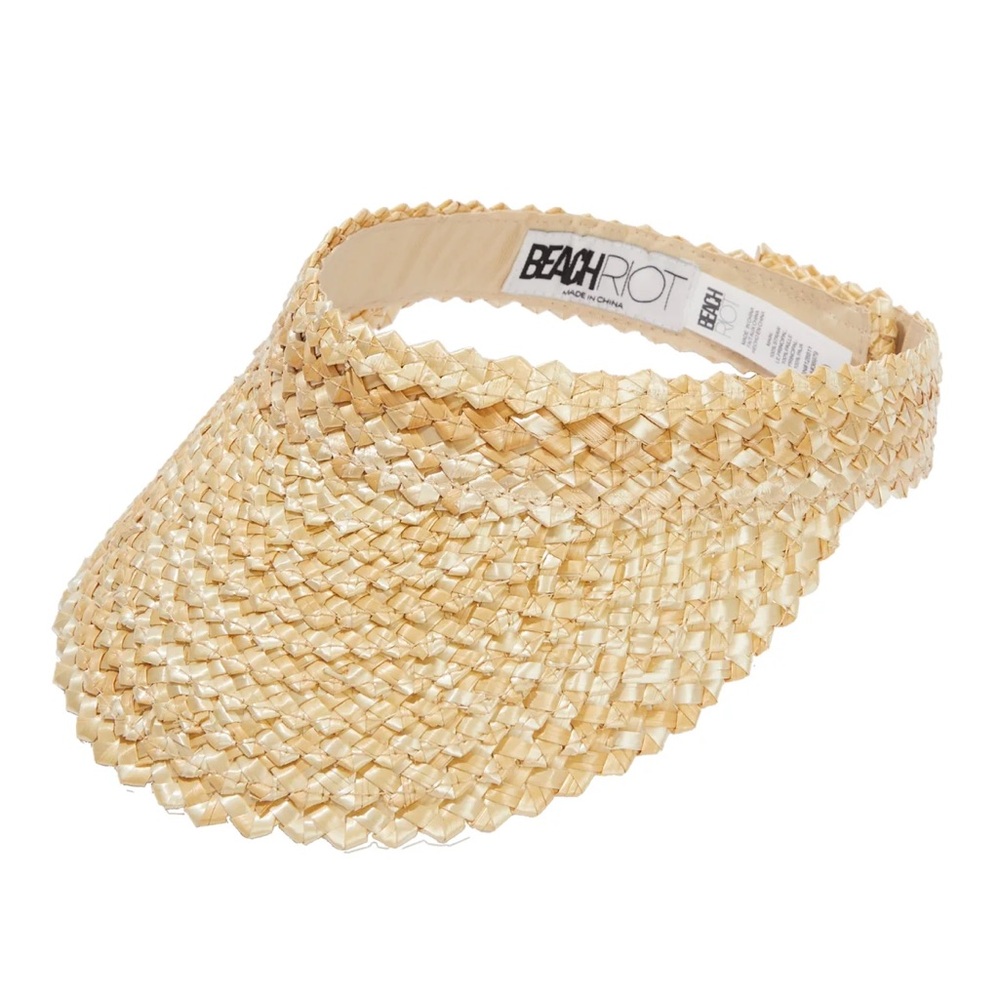 NWT Beach Riot Straw Visor - Picture 2 of 7